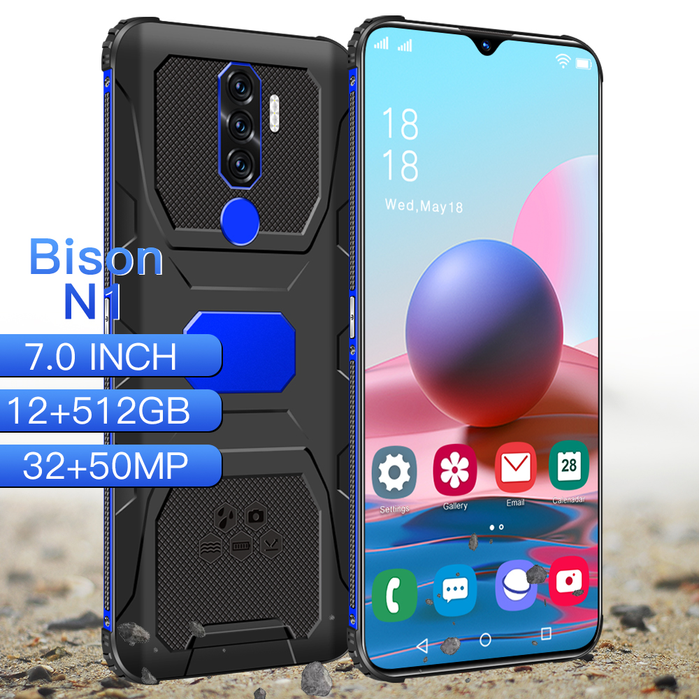 Bison N1 Smartphone 7.0" Cellphones Android phones Fingerprint Face Unlock Dual Camera 4G 5G Smart Mobile Cell Phone Global Version, Red
Bison N1 Smartphone 7.0" Cellphones Android phones Fingerprint Face Unlock Dual Camera 4G 5G Smart Mobile Cell Phone Global Version, Red