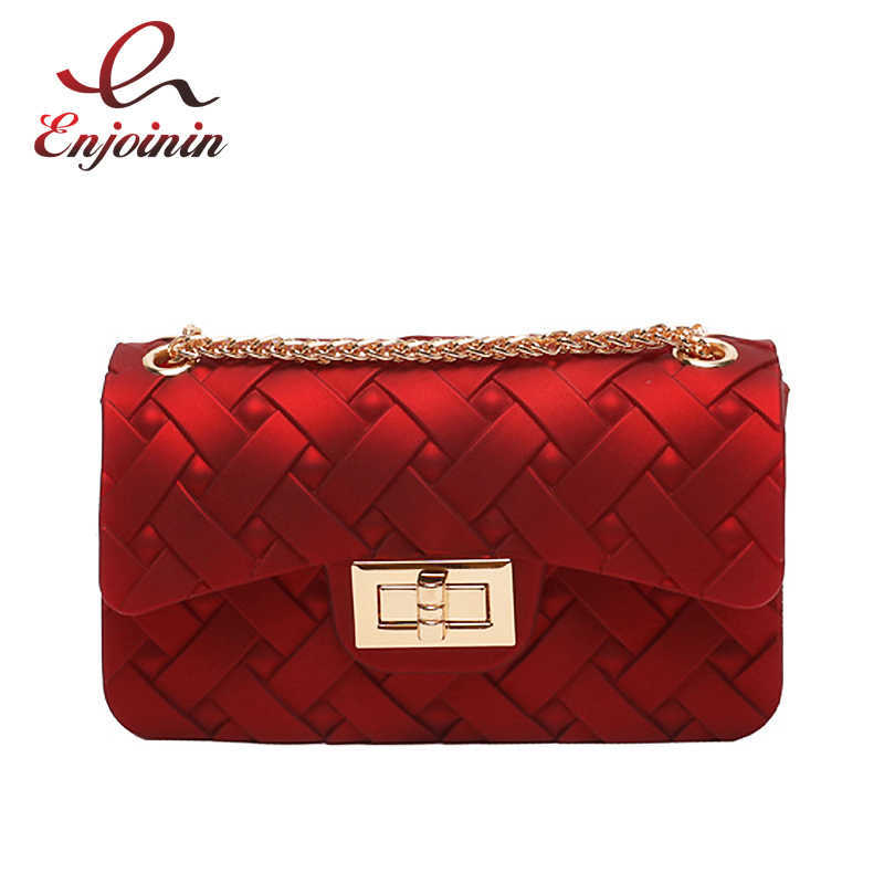 Matte Jelly PVC Cross Texture Fashion Women Shoulder Chain Bag Purses and Handbags Girls Crossbody Mini Bag Designer Bag Totes Q0709
Matte Jelly PVC Cross Texture Fashion Women Shoulder Chain Bag Purses and Handbags Girls Crossbody Mini Bag Designer Bag Totes Q0709