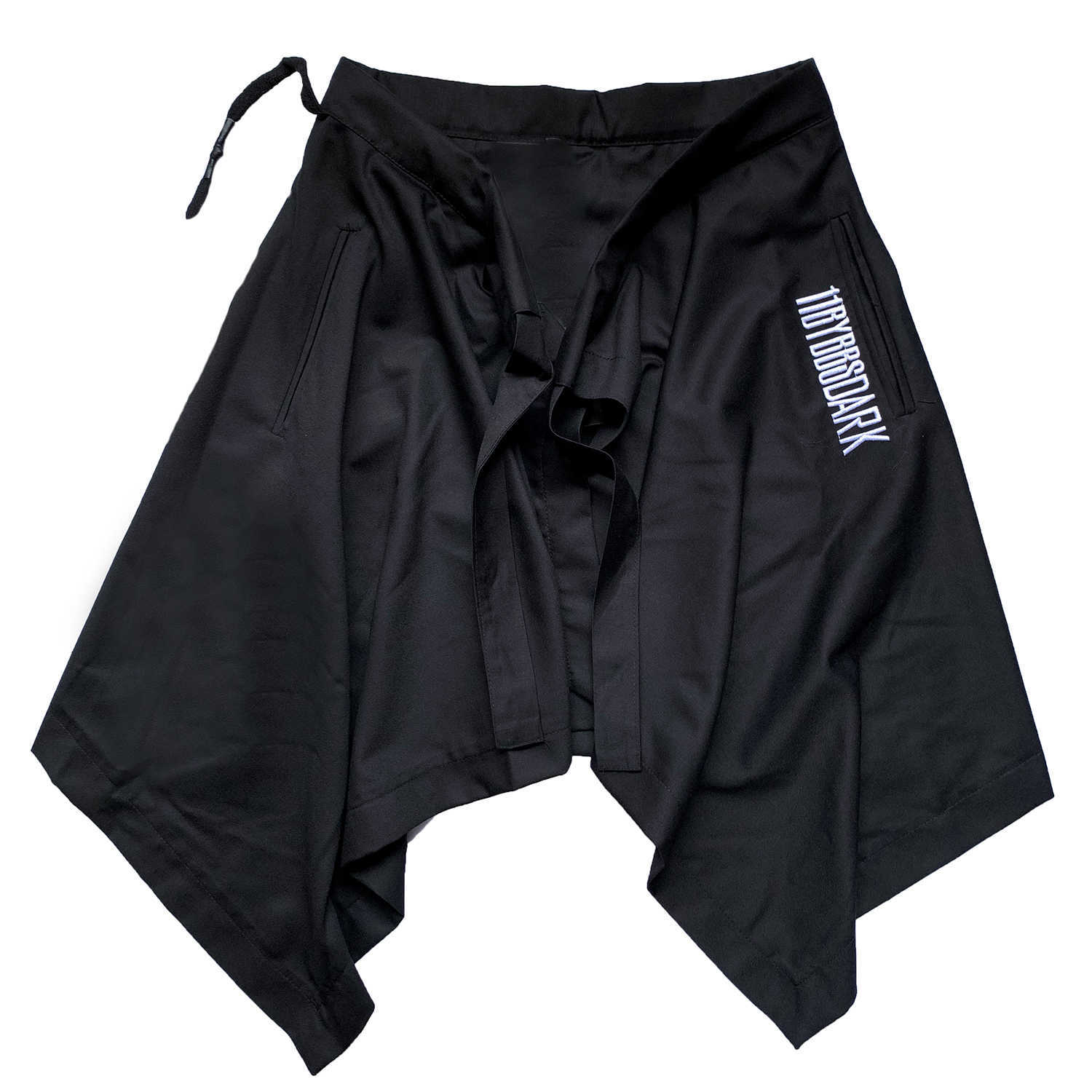 11 BYBB'S DARK Irregular Hip Hop Men Harem Skirt Pants Harajuku Adjustable Streetwear Black Pleated Apron Gothic Jogger Trouser 210810