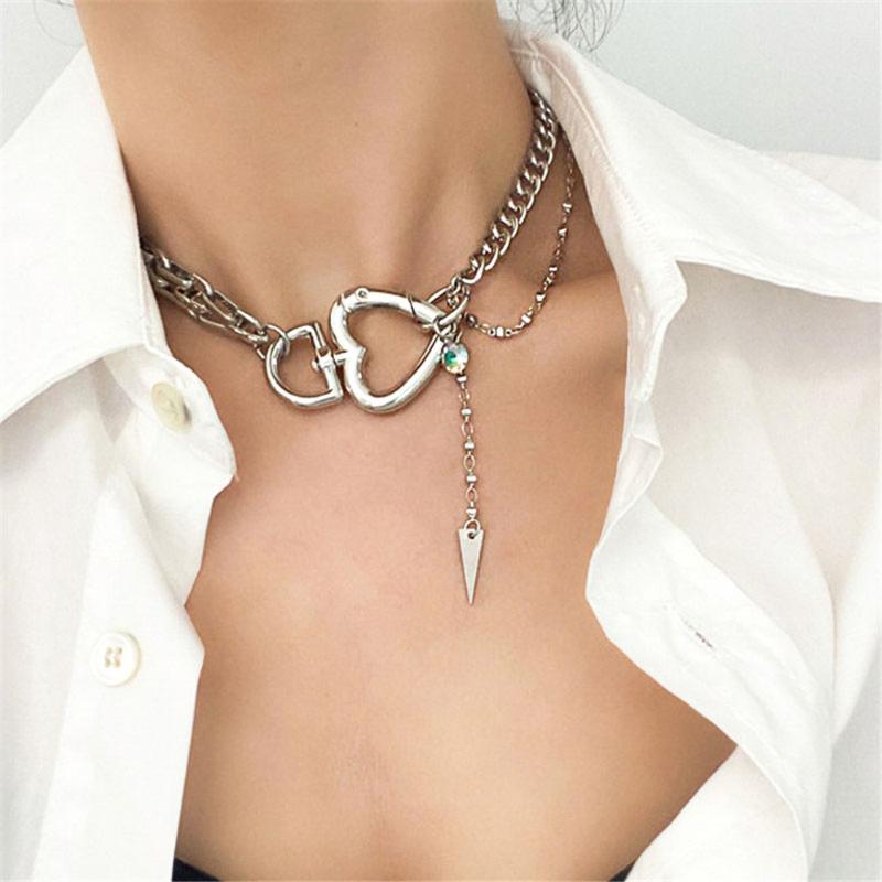 Pendant Necklaces 2021 Vintage Multilevel Thick Chain Necklace For Women Female Boho Fashion Silver Color Heart-shaped Geometric Jewelry Gif
Pendant Necklaces 2021 Vintage Multilevel Thick Chain Necklace For Women Female Boho Fashion Silver Color Heart-shaped Geometric Jewelry Gif