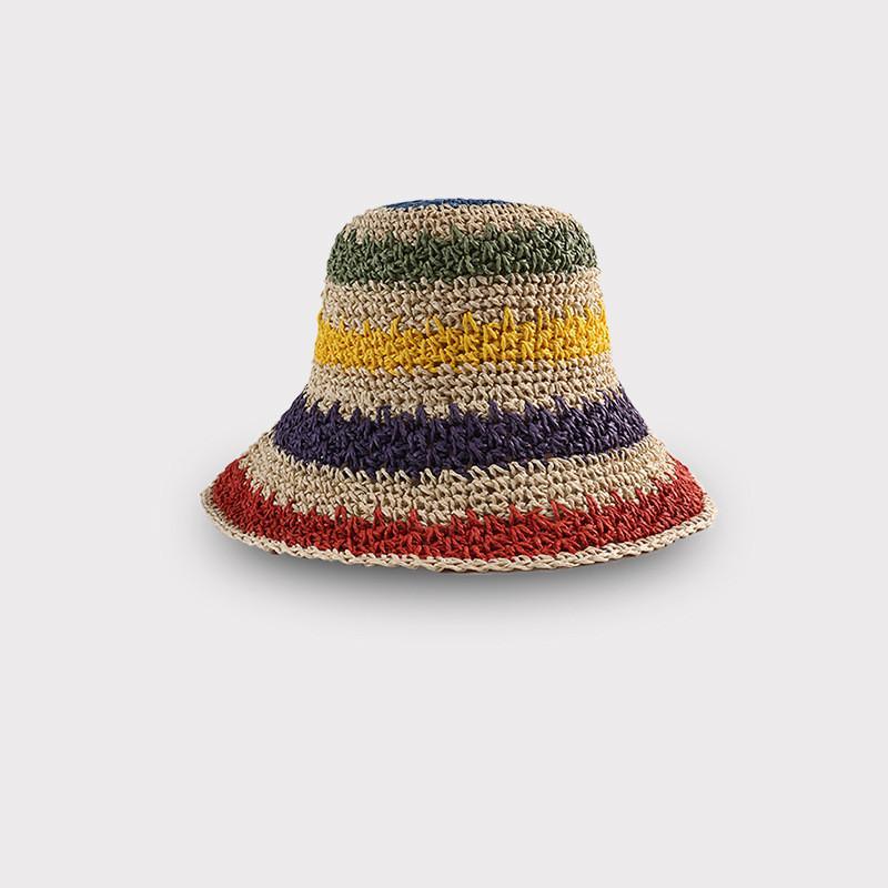 Wide Brim Hats 2021 Colorful Striped Handmade Straw Hat Foldable Sun Outdoor Travel For Girl And Women 08, Khaki
Wide Brim Hats 2021 Colorful Striped Handmade Straw Hat Foldable Sun Outdoor Travel For Girl And Women 08, Khaki