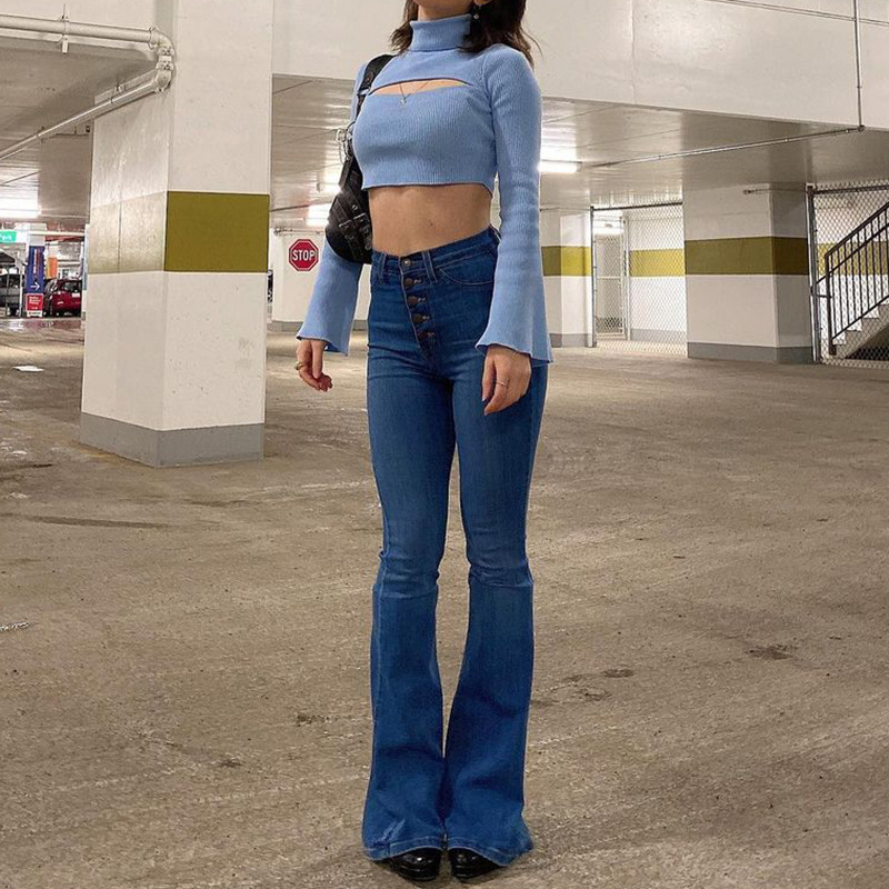 Women's jeans woman high waist Flare Pants Jeans pants Jean women clothing undefined streetwear Woman trousers 210524