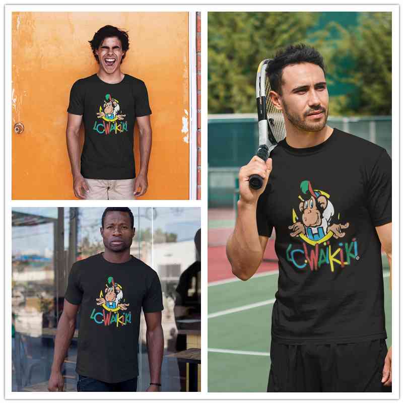 Monkey T Shirt LC Waikiki Monkey Merchandise T-Shirt Graphic Cotton Tee Shirt Mens Short Sleeves Beach Tshirt 210329 - view 3