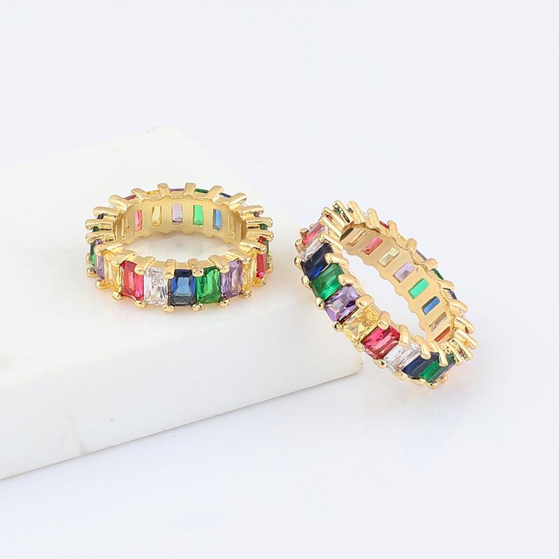 Wedding Rings Inlay Colored Thin Baguette Rainbow CZ Gold For Women Dance Party Engagement Band Charm Couple Jewelry Accessories
Wedding Rings Inlay Colored Thin Baguette Rainbow CZ Gold For Women Dance Party Engagement Band Charm Couple Jewelry Accessories