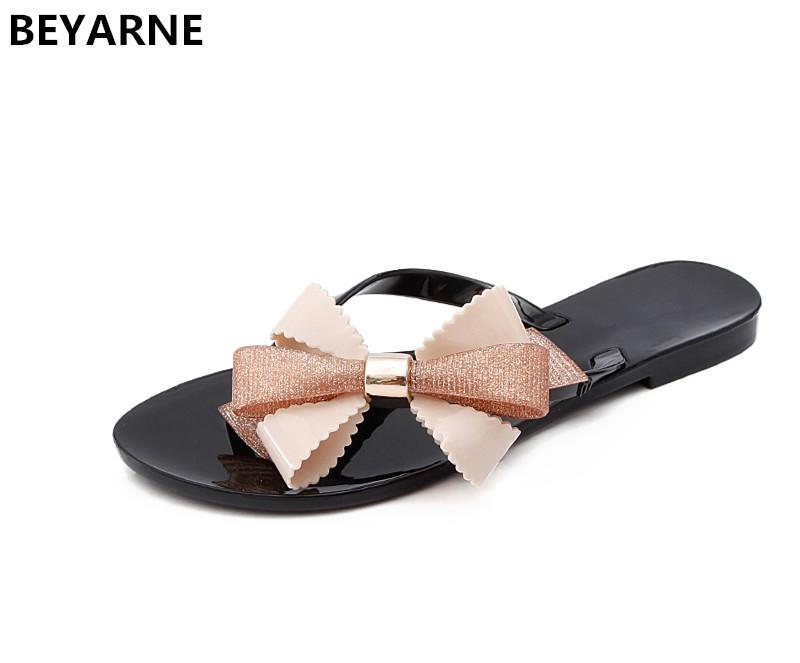 Slippers BEYARNE Woman Jelly Shoes Lady Students Summer Flats Sandals Women Beach Flip Flops Slides Lacework Bowtie, Black
Slippers BEYARNE Woman Jelly Shoes Lady Students Summer Flats Sandals Women Beach Flip Flops Slides Lacework Bowtie, Black