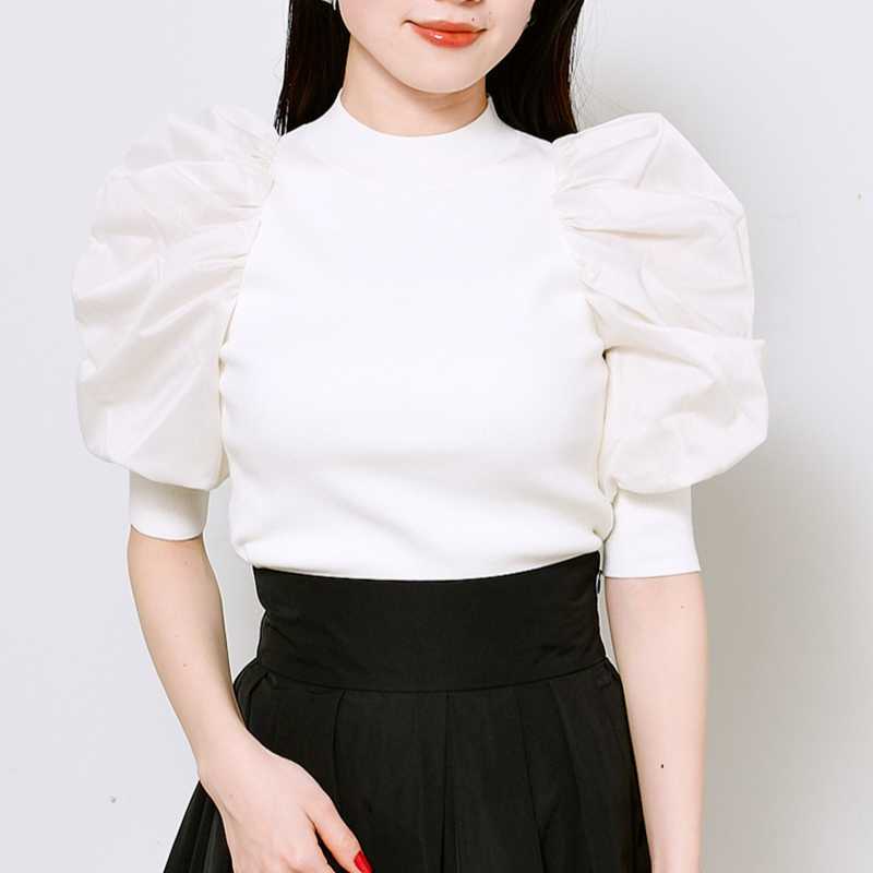 Japan Style Sweet Puff Sleeve Solid Blouse Women Chic Knit Patchwork Femme Shirt Spring Vintage O-neck Womens Pullovers 210525, Violet
Japan Style Sweet Puff Sleeve Solid Blouse Women Chic Knit Patchwork Femme Shirt Spring Vintage O-neck Womens Pullovers 210525, Violet