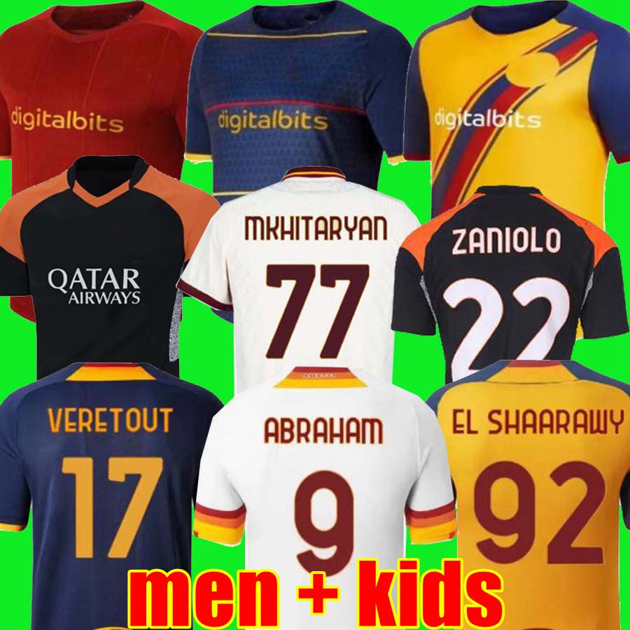 Soccer jersey ZANIOLO DZEKO PASTORE TOTTI KLUIVERT ABRAHAM 21 22 football shirt 2021 2022 Men + Kids kit uniforms maillot EL SHAARAWY FLORENZI PELLEGRINI, Away adult serie a
Soccer jersey ZANIOLO DZEKO PASTORE TOTTI KLUIVERT ABRAHAM 21 22 football shirt 2021 2022 Men + Kids kit uniforms maillot EL SHAARAWY FLORENZI PELLEGRINI, Away adult serie a