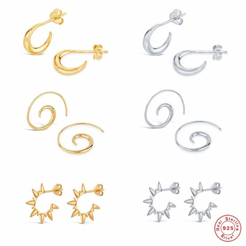 Hoop & Huggie BOAKO 925 Sterling Silver C Shape Rivet Gold Earrings For Women Moon Circle Accessory Rock Punk Jewel Gift
Hoop & Huggie BOAKO 925 Sterling Silver C Shape Rivet Gold Earrings For Women Moon Circle Accessory Rock Punk Jewel Gift