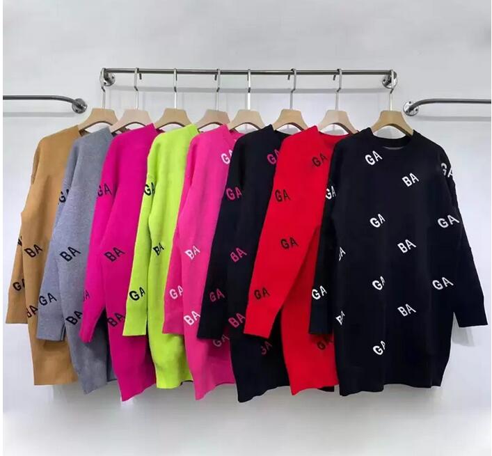 Sweater Women Classic Letter Print Dress Knitting Long-sleeved Casual Designer Top Fashion Sweaters Dresses Knits Tee Woman Clothes 8 Colors, Black+pink
Sweater Women Classic Letter Print Dress Knitting Long-sleeved Casual Designer Top Fashion Sweaters Dresses Knits Tee Woman Clothes 8 Colors, Black+pink