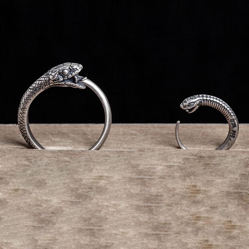 Cluster Rings Genuine 925 Sterling Silver Snake Animal Simple Open Designer Fashion Jewelry For Women Men Opening Adjustable Ring
Cluster Rings Genuine 925 Sterling Silver Snake Animal Simple Open Designer Fashion Jewelry For Women Men Opening Adjustable Ring