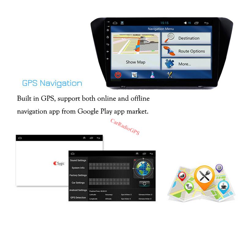 Car Dvd Player Android for Skoda Superb 2015-2018 Multimedia System Stereo Touch Screen Radio 10 Inch Gps Navigation with Bluetooth USB WIFI AUX