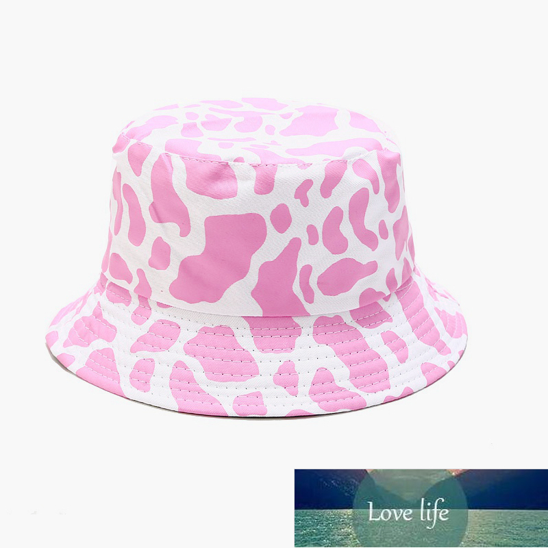 New Fashion Reversible Black White Cow Print Bucket Hat Panama Summer Sun Caps For Women Men Fisherman Hat Factory price expert design Quality Latest 
