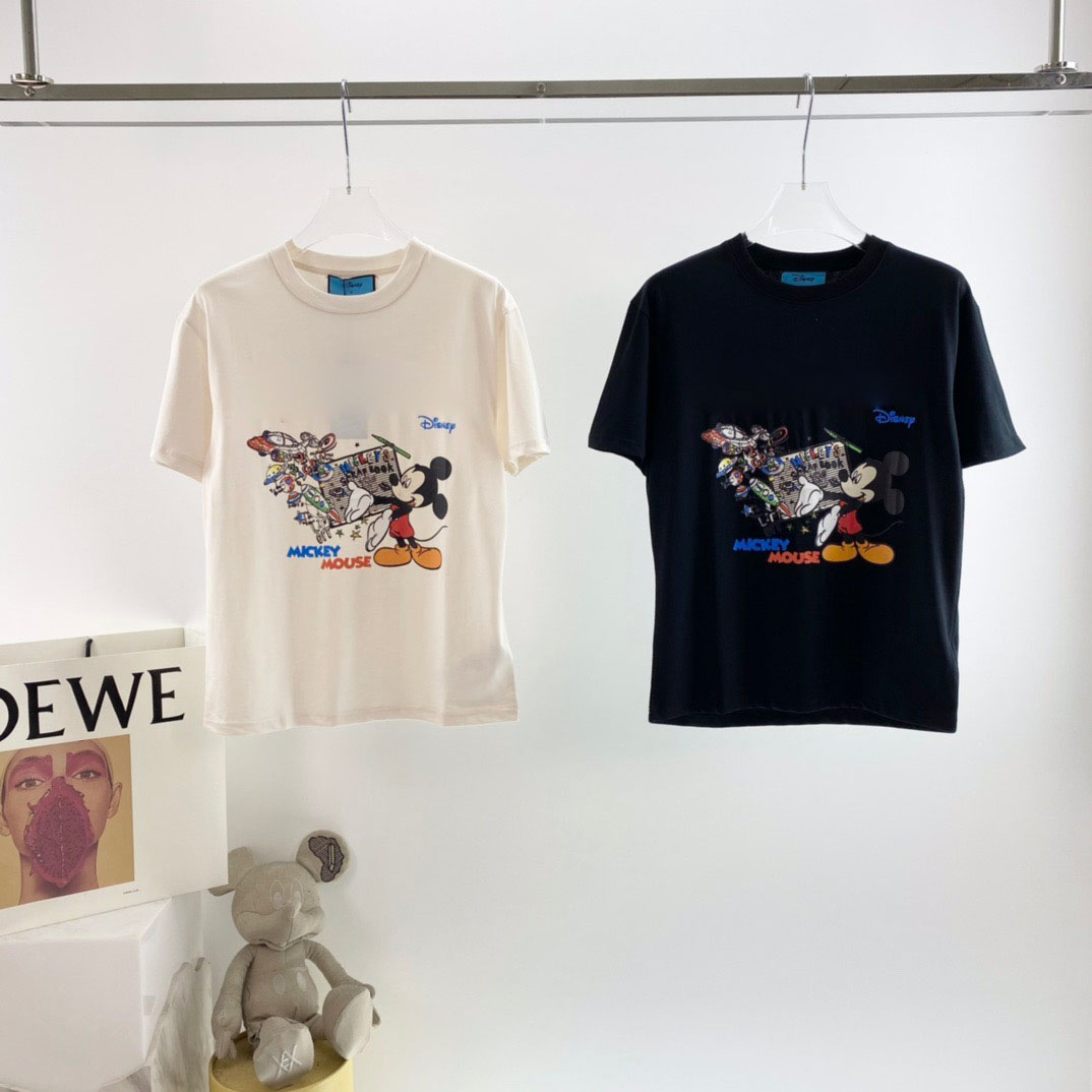 2021 spring round neck short sleeve cotton fabric printing embroidery European large size black and White Multi Color T-SHIRTS H6t 
2021 spring round neck short sleeve cotton fabric printing embroidery European large size black and White Multi Color T-SHIRTS H6t