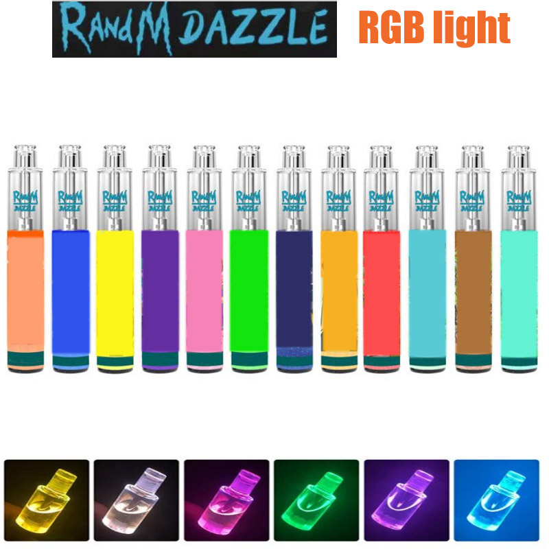 Original RandM Dazzle Rechargeable Disposable Vape e cigarette Device Kit 6ml Pods 2000 Puffs With Led Light Glowing R and M Switch VS PUFF
Original RandM Dazzle Rechargeable Disposable Vape e cigarette Device Kit 6ml Pods 2000 Puffs With Led Light Glowing R and M Switch VS PUFF