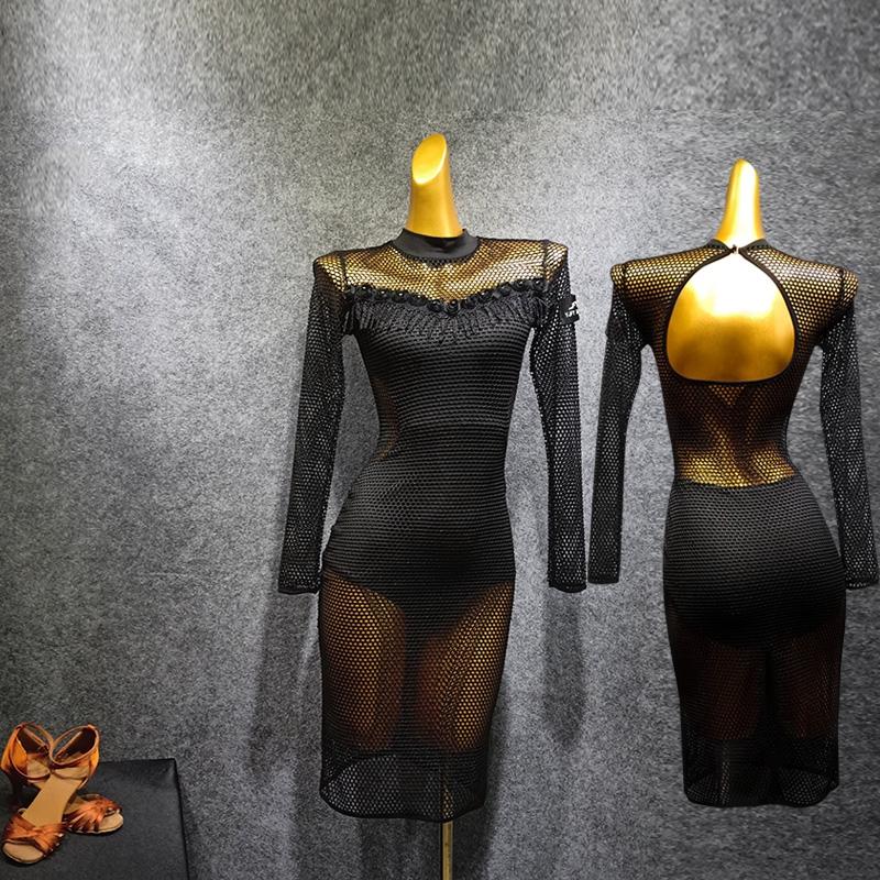 Casual Dresses Sexy Lady Dance Practice Wear Long Sleeve Elegant Tango Samb Rumba Latin Dress Backless Stage Costumes, Black
Casual Dresses Sexy Lady Dance Practice Wear Long Sleeve Elegant Tango Samb Rumba Latin Dress Backless Stage Costumes, Black