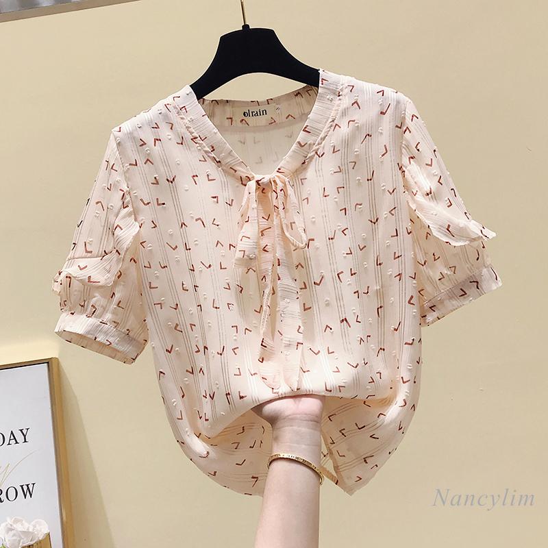 Women' Blouses & Shirts Polka Dot Chiffon Blouse Woman' Short Sleeve Fashion Summer Elegant Bow Tied V Neck Girls Lady' Blusas Femme, White
Women' Blouses & Shirts Polka Dot Chiffon Blouse Woman' Short Sleeve Fashion Summer Elegant Bow Tied V Neck Girls Lady' Blusas Femme, White