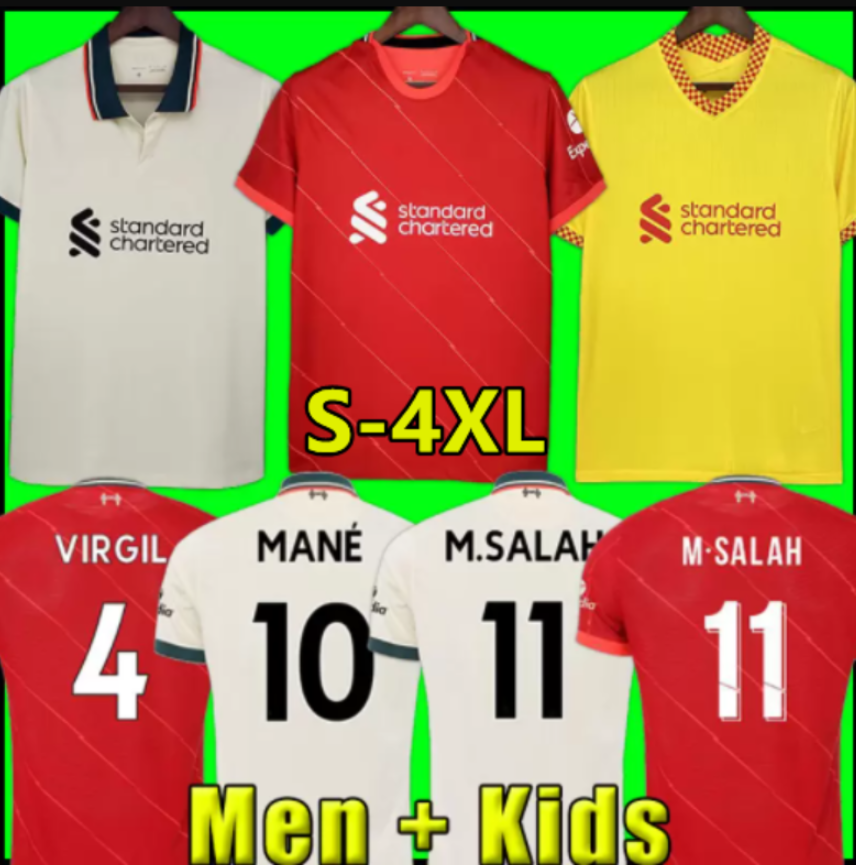 S-5XL Salah Soccer Jersey virgil MANE 21 22 MEN +KIDS Football Shirt Top Thailand Quality Jerseys, Third-kids
S-5XL Salah Soccer Jersey virgil MANE 21 22 MEN +KIDS Football Shirt Top Thailand Quality Jerseys, Third-kids