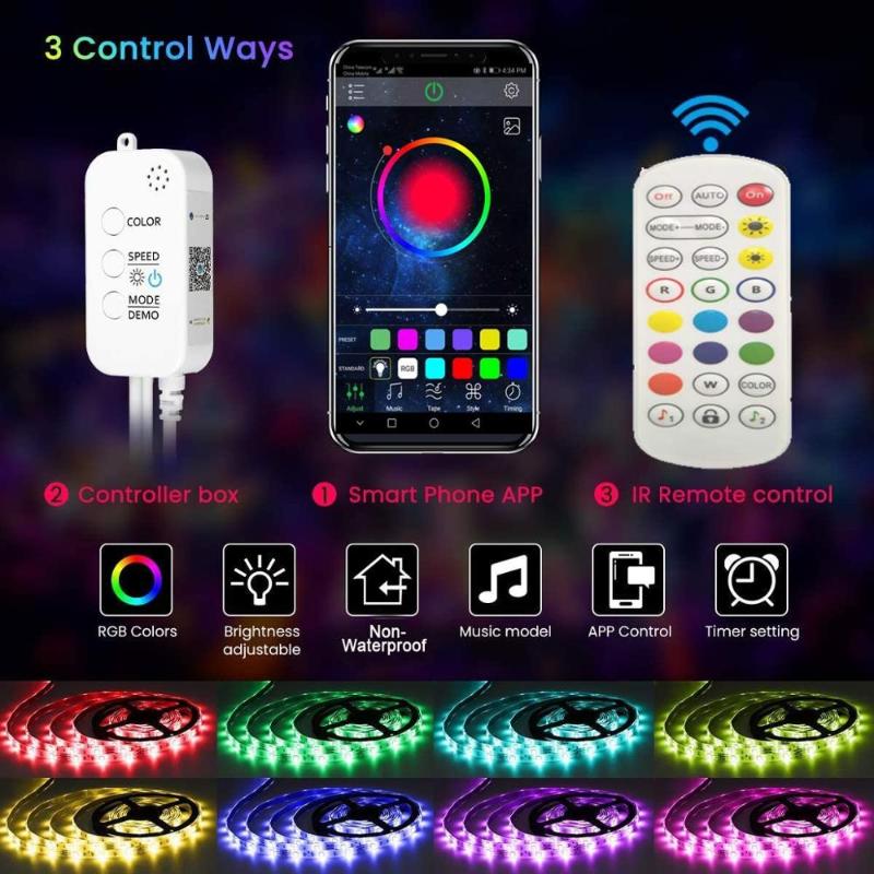 Led Strip Lights,32.8ft 10m With 24 Keys Bluetooth Remote And 12V Power Supply,Wireless Smart App Control,RGB Light Ki Strips
Led Strip Lights,32.8ft 10m With 24 Keys Bluetooth Remote And 12V Power Supply,Wireless Smart App Control,RGB Light Ki Strips