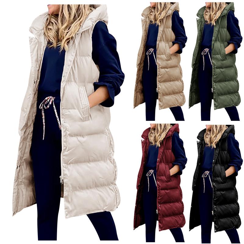 Women's Vests Solid Color Hooded Warm Plus Size Womens Single Breasted Medium Length Ladies Waistcoat Slim Cardigan Coat Famale Winter, Black;white
Women's Vests Solid Color Hooded Warm Plus Size Womens Single Breasted Medium Length Ladies Waistcoat Slim Cardigan Coat Famale Winter, Black;white