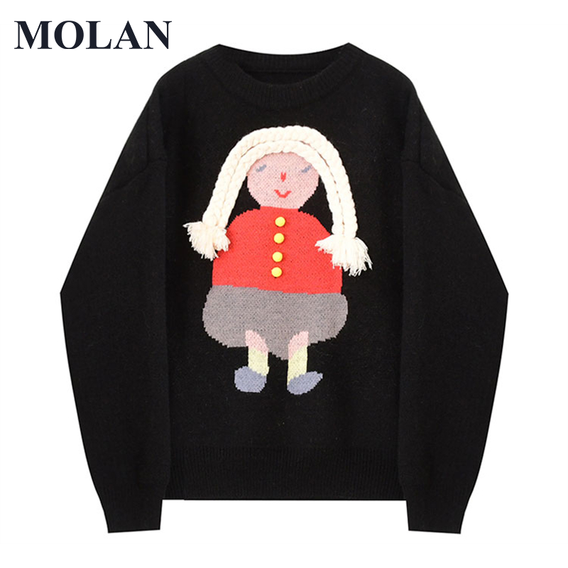 Women's Sweaters MOLAN Cartoon Print Woman Sweater Fashion 2022 O Neck Soft Touch All-Match Warm Casual Knitted Pullover Female Chic, White;black
Women's Sweaters MOLAN Cartoon Print Woman Sweater Fashion 2022 O Neck Soft Touch All-Match Warm Casual Knitted Pullover Female Chic, White;black