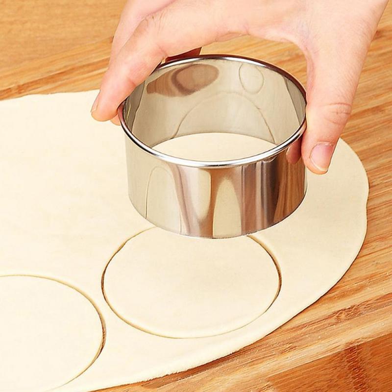 3pcs/set Stainless Steel Cut Dumplings Skin Mold DIY Wrappers Round Cookie Pastry Baking Utensils Cake Tools Kitchen Accessories