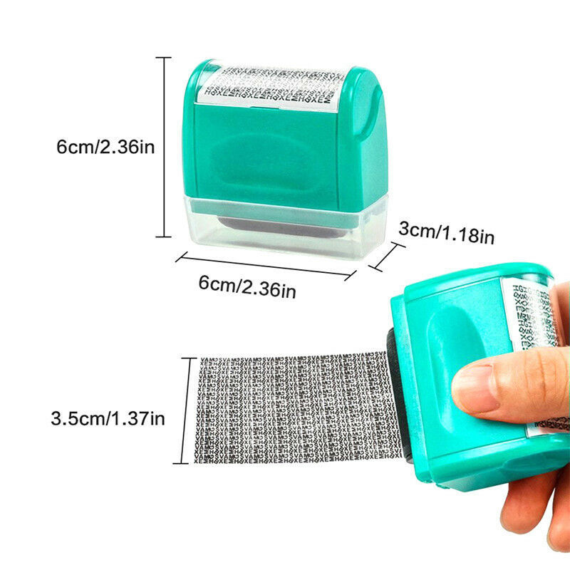 Security Stamp Roller Privacy Seal Roller Type Cover Eliminator Seal Portable Self-Inking Identity Theft Protection Roller Stamp