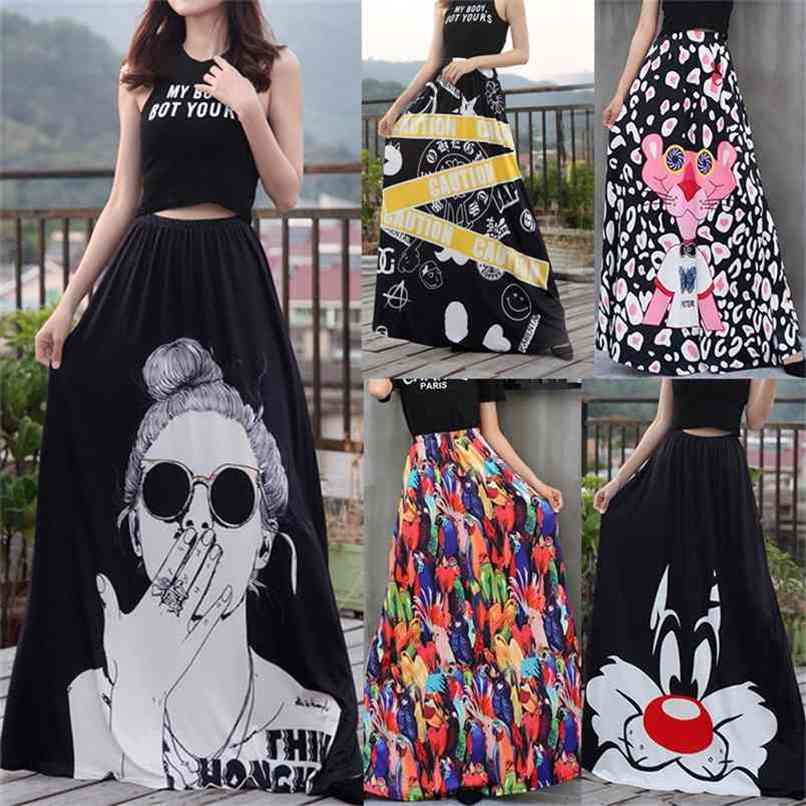 Bonjean Winter Autumn Women's Bud Mouse Waist Long Skirts Women Young Girl Thick Large Size Fahion Female Falda 210619