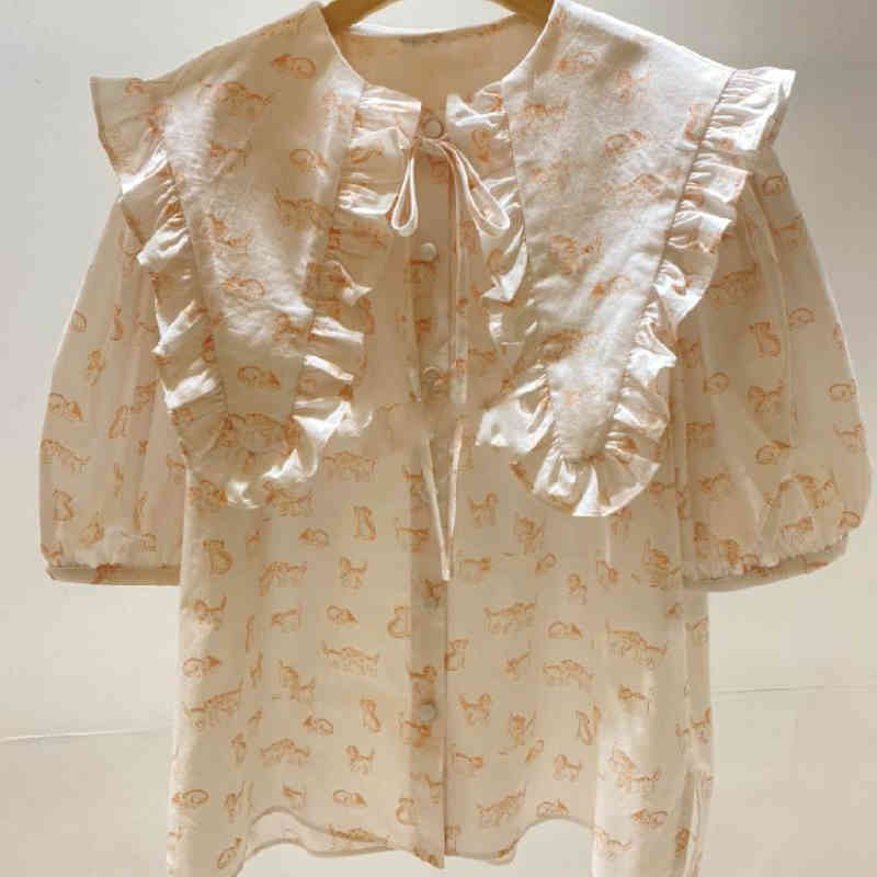 Nomikuma Summer New Polka Dot Blouses Causal Bow Tie Ruffle Poater Pan Collar Woman Shirts Sweet Korean Blusas Top 6H119 210427