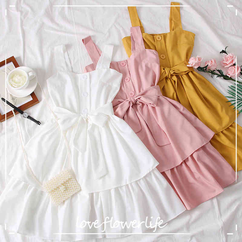 Solid Bow Bandage Sweet Student Women Dress Casual Spring Summer Dresses A-line High Waist Vestidos 210521, Red
Solid Bow Bandage Sweet Student Women Dress Casual Spring Summer Dresses A-line High Waist Vestidos 210521, Red