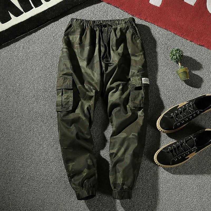 Joggers Cargo Pants Men Harem Pants Multi-Pocket Camouflage Man Cotton Sweatpants Streetwear Casual Plus Size Trousers M-7XL 210930