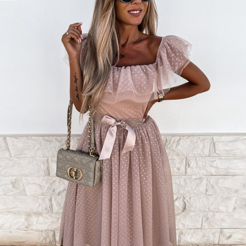 fashion elegant bowknot lady party long dress polka dot lace mesh sheer beach dress women summer off shoulder ruffle dresshigh quality, Black;gray
fashion elegant bowknot lady party long dress polka dot lace mesh sheer beach dress women summer off shoulder ruffle dresshigh quality, Black;gray