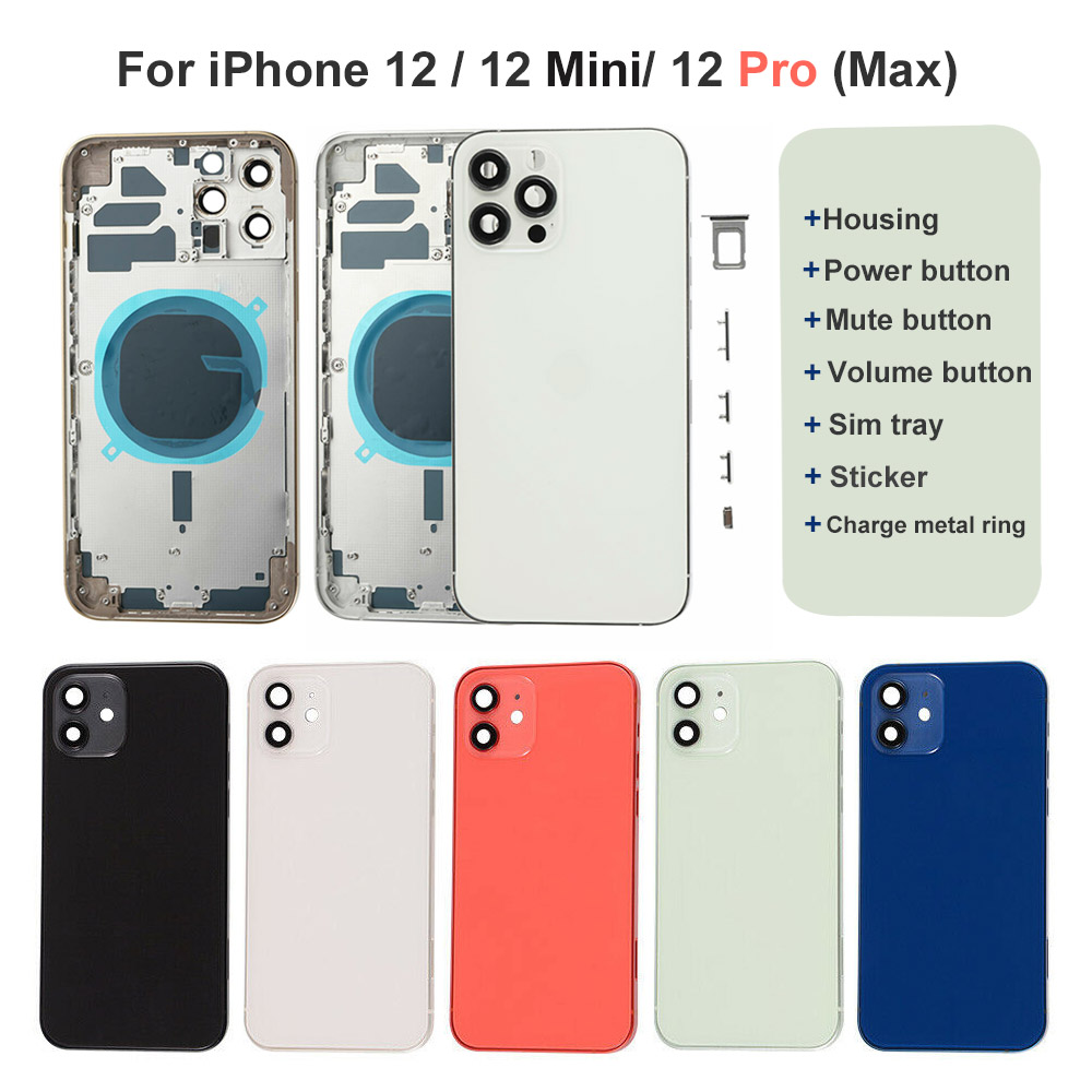 Housings For iPhone 11 12 Mini Pro Max Back Glass Middle Frame Chassis Battery Rear Cover Full Housing Assembly
Housings For iPhone 11 12 Mini Pro Max Back Glass Middle Frame Chassis Battery Rear Cover Full Housing Assembly