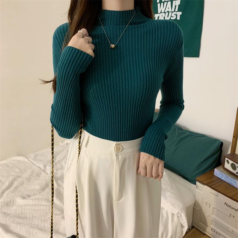 Women's Sweaters WKFYY Women Elegant Knitted Classic Candy Solid Color Mock Neck Long Sleeve Slim High Elasticity Striped Base Blouse Tops M, Black
Women's Sweaters WKFYY Women Elegant Knitted Classic Candy Solid Color Mock Neck Long Sleeve Slim High Elasticity Striped Base Blouse Tops M, Black