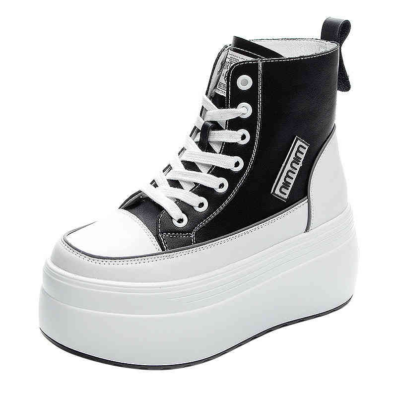 8cm Platform Wedges Boots for Women Spring Autumn Shoes Breathable Summer High Sneakers Ankle Booties, White leather
8cm Platform Wedges Boots for Women Spring Autumn Shoes Breathable Summer High Sneakers Ankle Booties, White leather