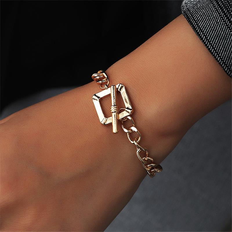 Link, Chain Luokey Gold Color Geometric Square Bracelet For Women Personality Fashion Thick Punk Bracelets Bangles Men Hip Hop Jewelry
Link, Chain Luokey Gold Color Geometric Square Bracelet For Women Personality Fashion Thick Punk Bracelets Bangles Men Hip Hop Jewelry