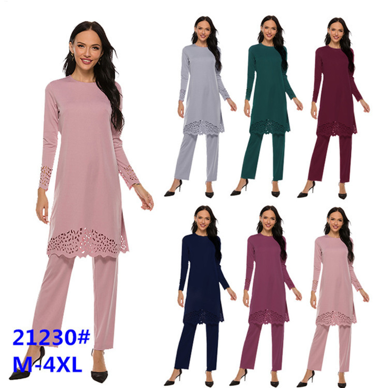 Muslim Abaya Two Piece Sets Tops and Pants Women Turkey Split Abayas Dresses Ramadan Moroccan Kaftan Islamic Clothing Dress Set
Muslim Abaya Two Piece Sets Tops and Pants Women Turkey Split Abayas Dresses Ramadan Moroccan Kaftan Islamic Clothing Dress Set