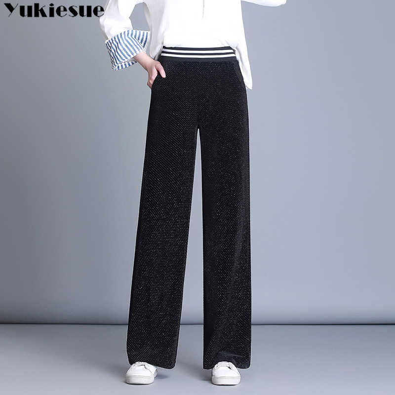 streetwear summer velvet women' pants female high waist wide leg straight capris for women trousers woman Plus size 210608, Black
streetwear summer velvet women' pants female high waist wide leg straight capris for women trousers woman Plus size 210608, Black