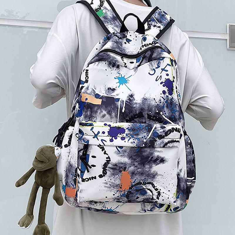 School Bags Graffiti Backpack For Women Waterproof Nylon Rucksack Female Student Bagpack Large Capacity Backpacks Cute Ladies Mochila, Blue
School Bags Graffiti Backpack For Women Waterproof Nylon Rucksack Female Student Bagpack Large Capacity Backpacks Cute Ladies Mochila, Blue