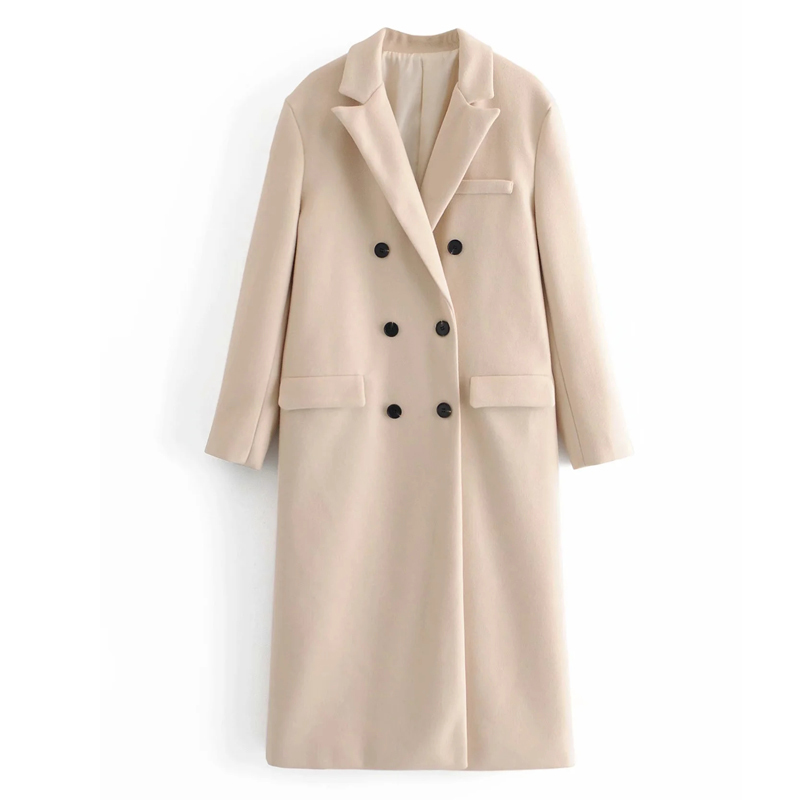 Winter Women Elegant Simple Solid Color Long Overcoat Female British Style Double Breasted Pocket Decoration Long Coat 210520, As picture
Winter Women Elegant Simple Solid Color Long Overcoat Female British Style Double Breasted Pocket Decoration Long Coat 210520, As picture