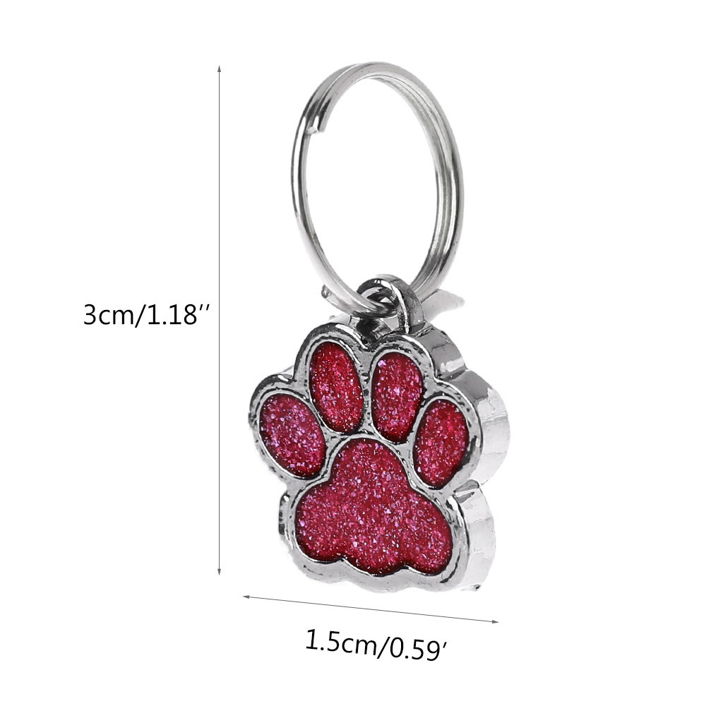 Pet Dog Cat Id Tag Key hanger Met Ring