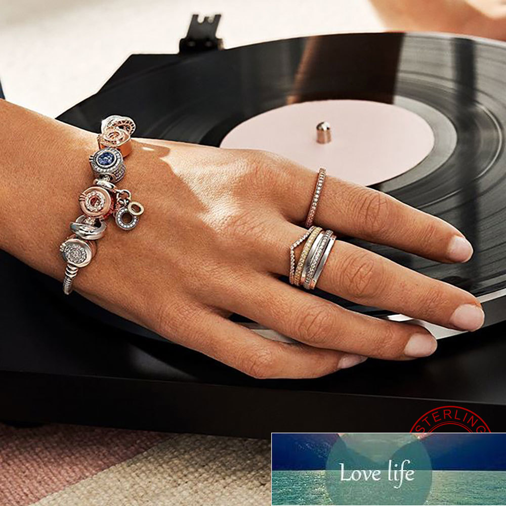 NEW Bracelet Sterling Silver Moments Sparkling Crown O Snake Chain Bracelet for Women Symbol Signature Silver Jewelry Factory price expert design Qual