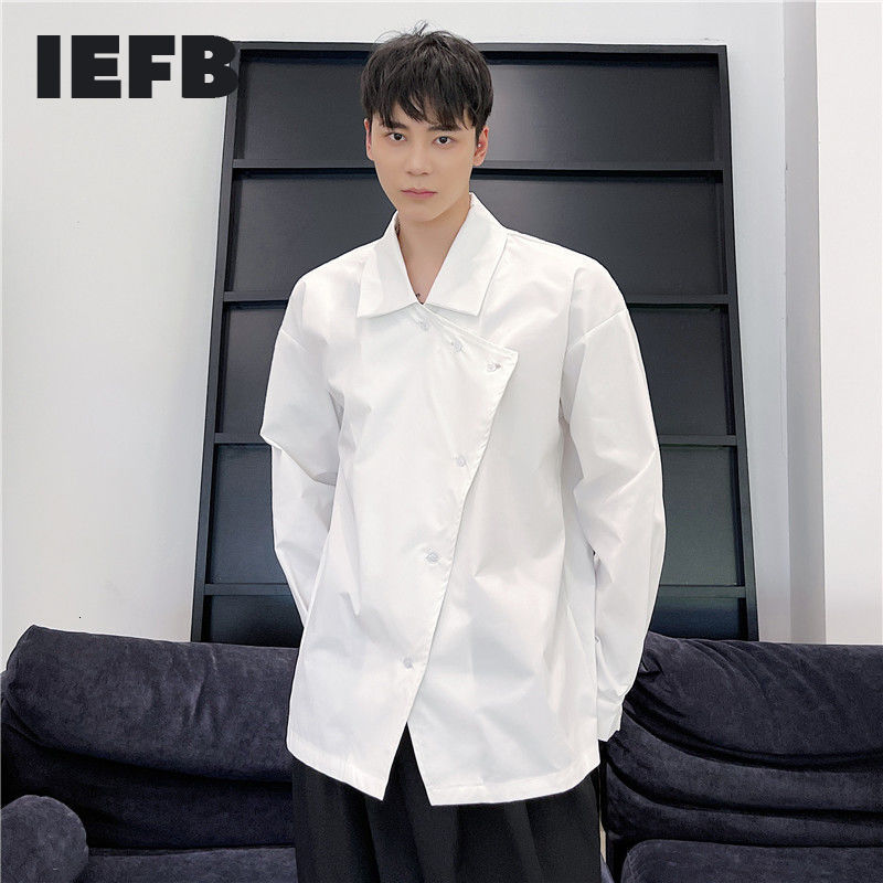 IEFB Niche simple men's clothing design oblique access long sleeve white shirt male asymmetric single breasted tops 210524, White 9y7054
IEFB Niche simple men's clothing design oblique access long sleeve white shirt male asymmetric single breasted tops 210524, White 9y7054