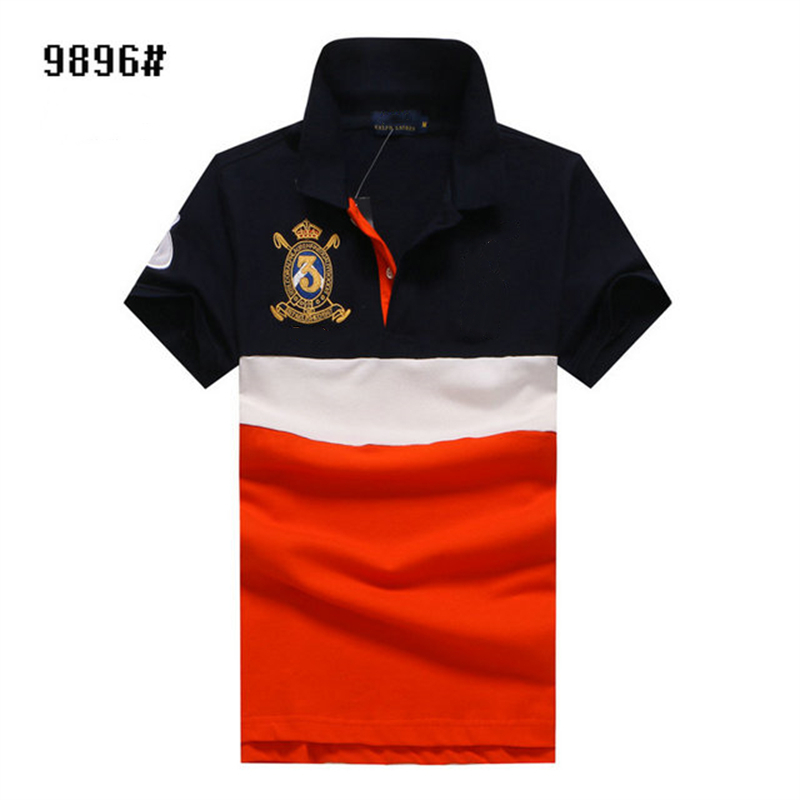 Men's cotton polo shirt classic embroidered crown tide lapel half sleeve summer dress, Red
Men's cotton polo shirt classic embroidered crown tide lapel half sleeve summer dress, Red