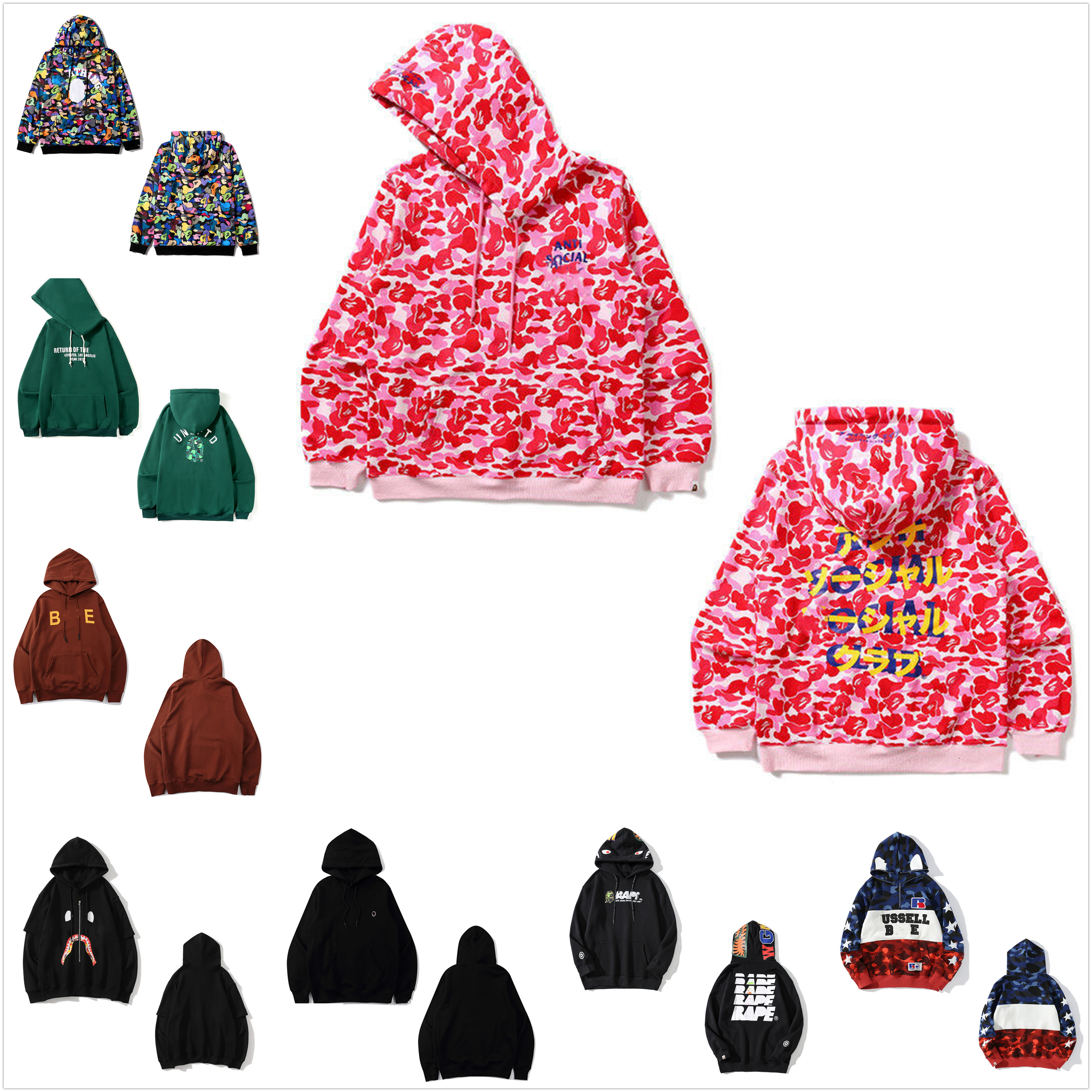 Men Shark Hoodies Luminous camouflage high quality Sweatshirts mens and women's hooded sweater jacket Bring tote bag 0401, 1pcs button
Men Shark Hoodies Luminous camouflage high quality Sweatshirts mens and women's hooded sweater jacket Bring tote bag 0401, 1pcs button
