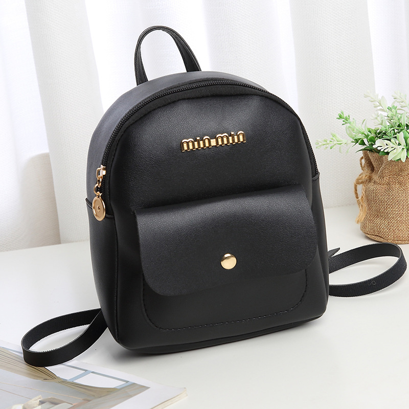 Mini Women PU Leather summer Portable large capacity small backpack