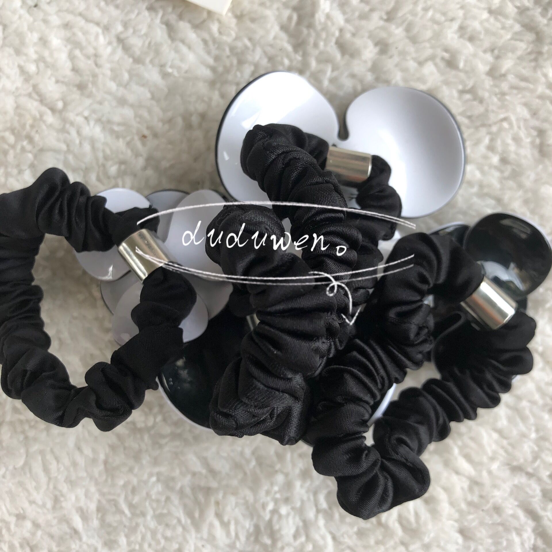 Classic Camellia Hair rope fashion Accessories C collection item Acrylic flower Hairtie including V paper card
