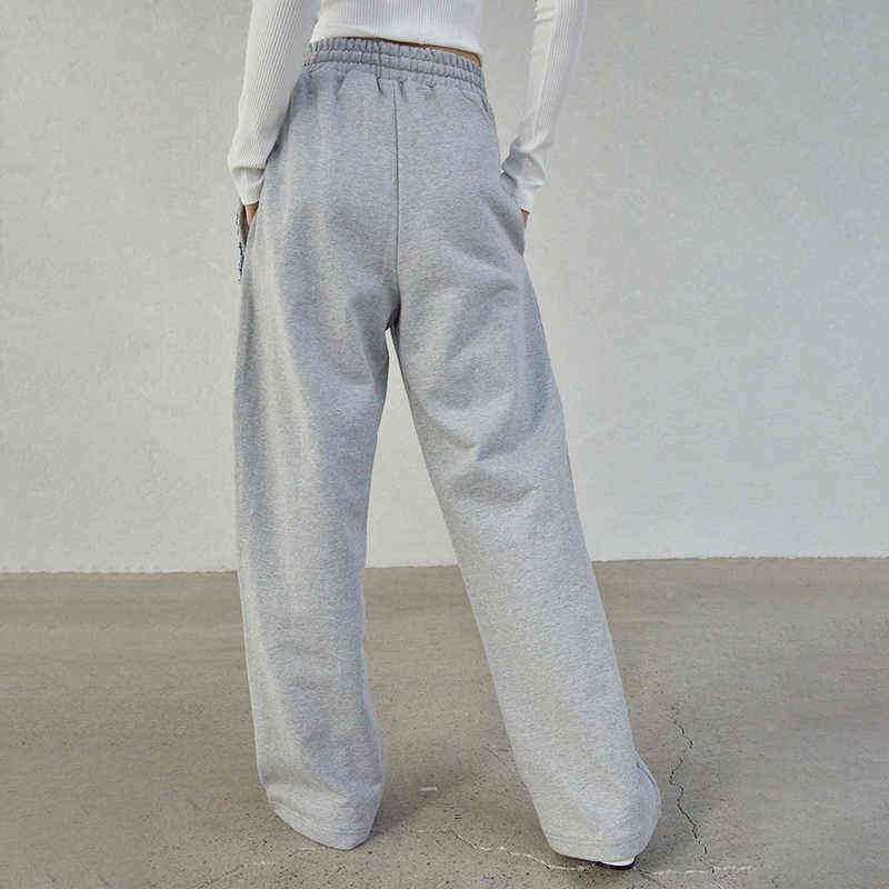 TWOTWINSTYLE Casual Wide Leg Pants For Women High Waist Patchwork Pocket Straight Loose Trousers Female Fashion Clothing 211124