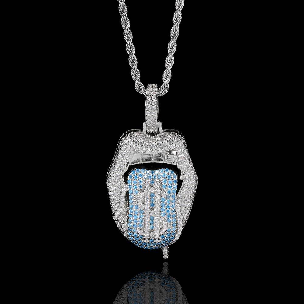 Hip Hop Dollar Pattern Pendant Necklace Shining Zirconia 14K Gold Plated Men Women Couple Gift with Twisted Rope Chain