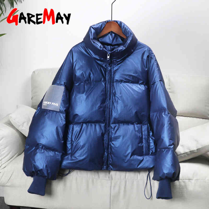 Female Glossy Down Parka Winter down coat for women Thick Jacket Loose White Duck Coat women's Waterproof Outerwear 210428