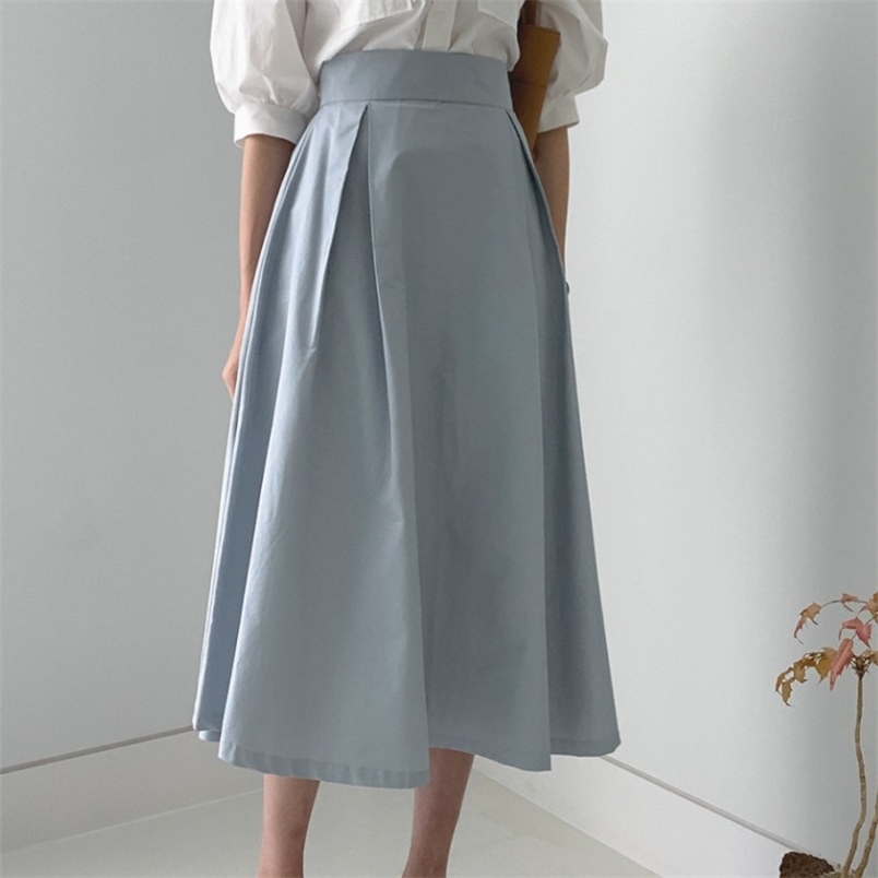 Summer Women Solid Color Office OL High Waist skirts Elegant Retro Big Swing Midi Skirt faldas mujer 210519, Picture color
Summer Women Solid Color Office OL High Waist skirts Elegant Retro Big Swing Midi Skirt faldas mujer 210519, Picture color